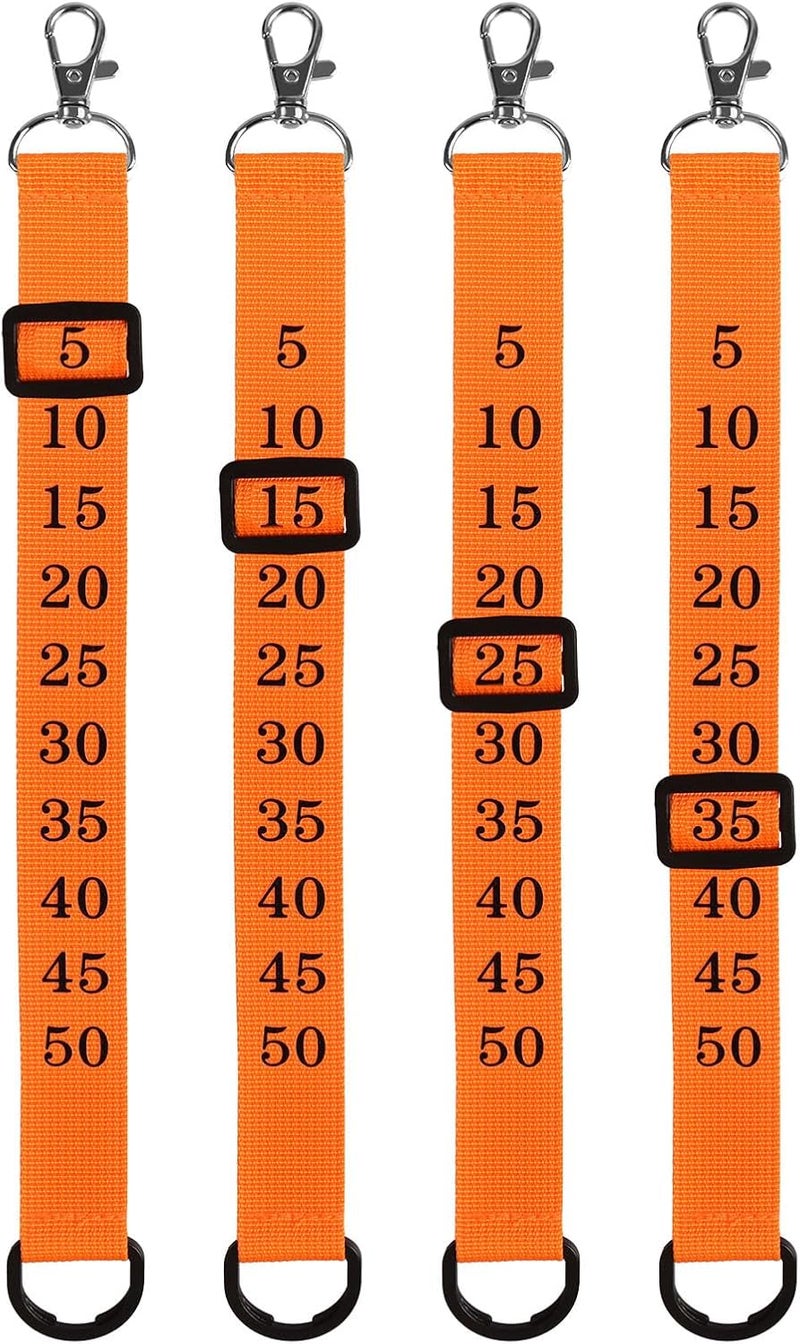 HIGHRAZON 4/6 Pcs Football Referee Chain Clips, Professional Nylon Football Yard Marker Kit with Metal Clips for Officials, Umpire, Head Linesman - Sports Equipment & Gear - Image 1